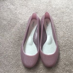 OkaB Pink Sparkle Flats